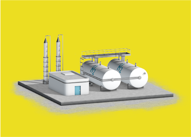 Offshore Anlage in 3D